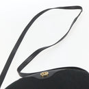 Christian Dior Trotter Canvas Shoulder Bag Black Gold Auth BA9335-8
