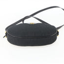 Christian Dior Trotter Canvas Shoulder Bag Black Gold Auth BA9335-5