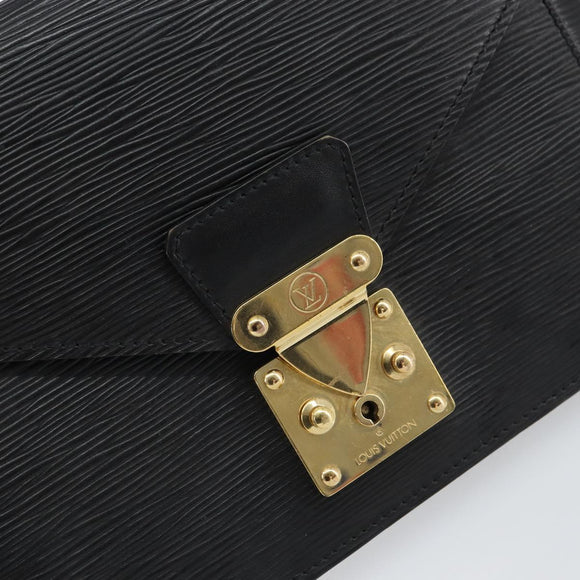 LOUIS VUITTON Epi Serie Dragonne Clutch Bag Black Noir M52612 LV Auth BA9336