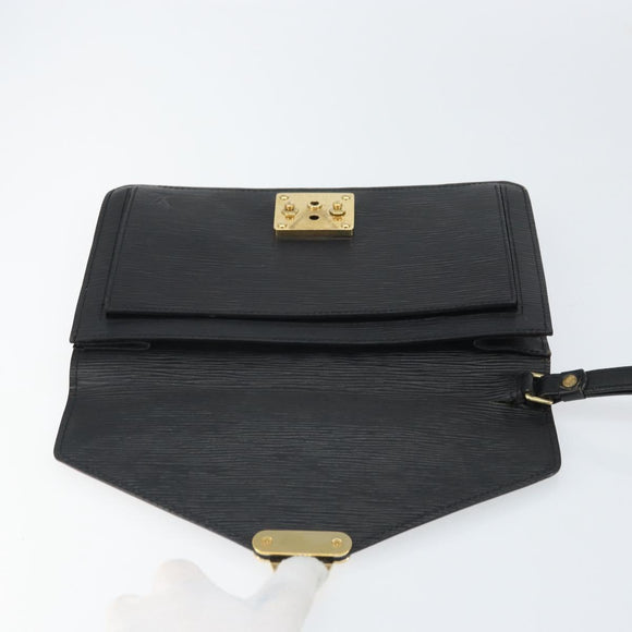 LOUIS VUITTON Epi Serie Dragonne Clutch Bag Black Noir M52612 LV Auth BA9336
