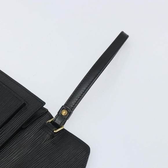 LOUIS VUITTON Epi Serie Dragonne Clutch Bag Black Noir M52612 LV Auth BA9336