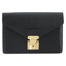 LOUIS VUITTON Epi Serie Dragonne Clutch Bag Black Noir M52612 LV Auth BA9336-13