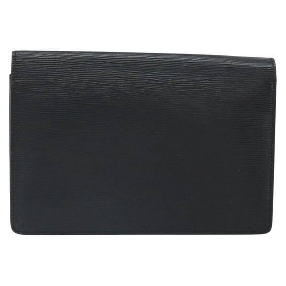 LOUIS VUITTON Epi Serie Dragonne Clutch Bag Black Noir M52612 LV Auth BA9336