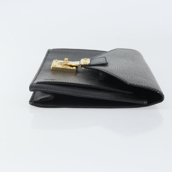 LOUIS VUITTON Epi Serie Dragonne Clutch Bag Black Noir M52612 LV Auth BA9336