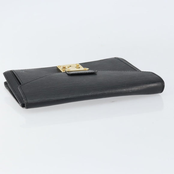LOUIS VUITTON Epi Serie Dragonne Clutch Bag Black Noir M52612 LV Auth BA9336