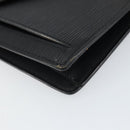 LOUIS VUITTON Epi Serie Dragonne Clutch Bag Black Noir M52612 LV Auth BA9336-15