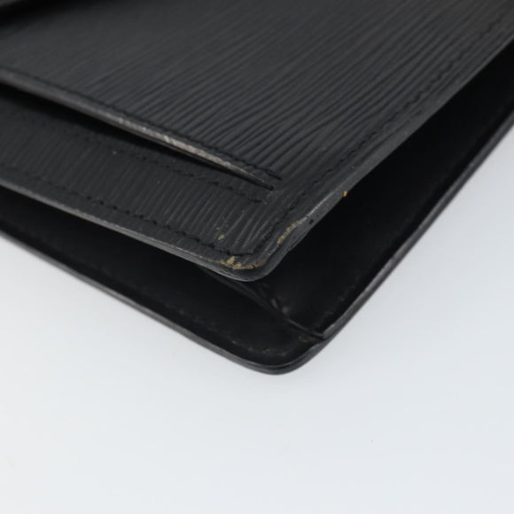 LOUIS VUITTON Epi Serie Dragonne Clutch Bag Black Noir M52612 LV Auth BA9336