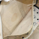 MCM Logogram Vicetos Tote Bag Leather White Gold Auth BA9337-21