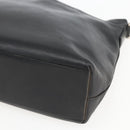 CHANEL Shoulder Bag Leather Black Silver CC Auth BA9339-9