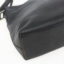 CHANEL Shoulder Bag Leather Black Silver CC Auth BA9339-14