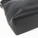 CHANEL Shoulder Bag Leather Black Silver CC Auth BA9339-16