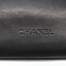 CHANEL Shoulder Bag Leather Black Silver CC Auth BA9339-17