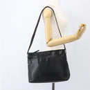 CHANEL Shoulder Bag Leather Black Silver CC Auth BA9339-22