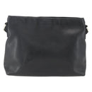 CHANEL Shoulder Bag Leather Black Silver CC Auth BA9339-2