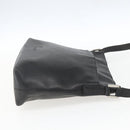 CHANEL Shoulder Bag Leather Black Silver CC Auth BA9339-4