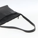 CHANEL Shoulder Bag Leather Black Silver CC Auth BA9339-7