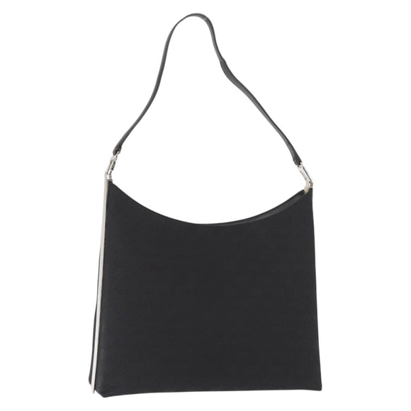 Salvatore Ferragamo Shoulder Bag Canvas Black Silver Auth BA9340
