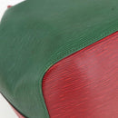 LOUIS VUITTON Epi Petit Noe Umhängetasche Bicolor Grün Rot M44147 LV Auth BA9341-14