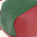 LOUIS VUITTON Epi Petit Noe Umhängetasche Bicolor Grün Rot M44147 LV Auth BA9341-16