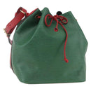 LOUIS VUITTON Epi Petit Noe Umhängetasche Bicolor Grün Rot M44147 LV Auth BA9341-1