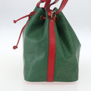LOUIS VUITTON Epi Petit Noe Umhängetasche Bicolor Grün Rot M44147 LV Auth BA9341-4