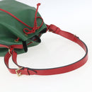 LOUIS VUITTON Epi Petit Noe Umhängetasche Bicolor Grün Rot M44147 LV Auth BA9341-7