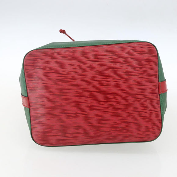 LOUIS VUITTON Epi Petit Noe Umhängetasche Bicolor Grün Rot M44147 LV Auth BA9341