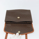 CELINE Macadam Canvas Hand Bag PVC Leather 2way Brown Gold Auth BA9343-19