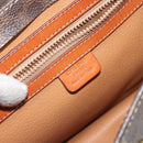 CELINE Macadam Canvas Hand Bag PVC Leather 2way Brown Gold Auth BA9343-20