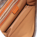 CELINE Macadam Canvas Hand Bag PVC Leather 2way Brown Gold Auth BA9343-11