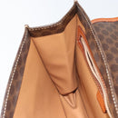CELINE Macadam Canvas Hand Bag PVC Leather 2way Brown Gold Auth BA9343-22