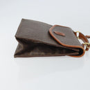 CELINE Macadam Canvas Hand Bag PVC Leather 2way Brown Gold Auth BA9343-3