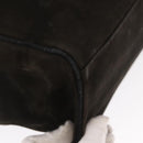 Salvatore Ferragamo Tote Bag Suede Black Gold Auth BA9344-9