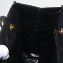 Salvatore Ferragamo Tote Bag Suede Black Gold Auth BA9344-19