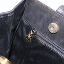 Salvatore Ferragamo Tote Bag Suede Black Gold Auth BA9344-20
