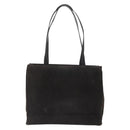 Salvatore Ferragamo Tote Bag Suede Black Gold Auth BA9344-2