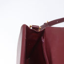CARTIER Umhängetasche Must Line Leder Bordeaux Gold Auth BA9345-20