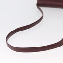 CARTIER Umhängetasche Must Line Leder Bordeaux Gold Auth BA9345-7