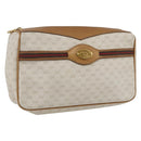 GUCCI Micro GG Canvas Web Sherry Line Clutch Bag White 014 904 0018 Auth BA9347-1