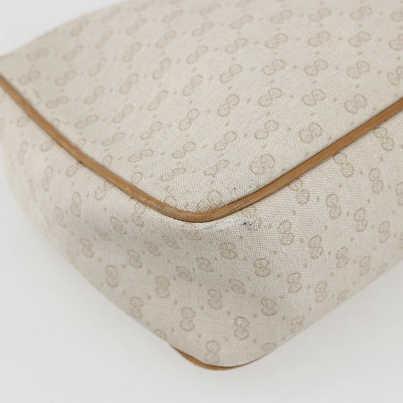 GUCCI Micro GG Canvas Web Sherry Line Clutch Bag White 014 904 0018 Auth BA9347