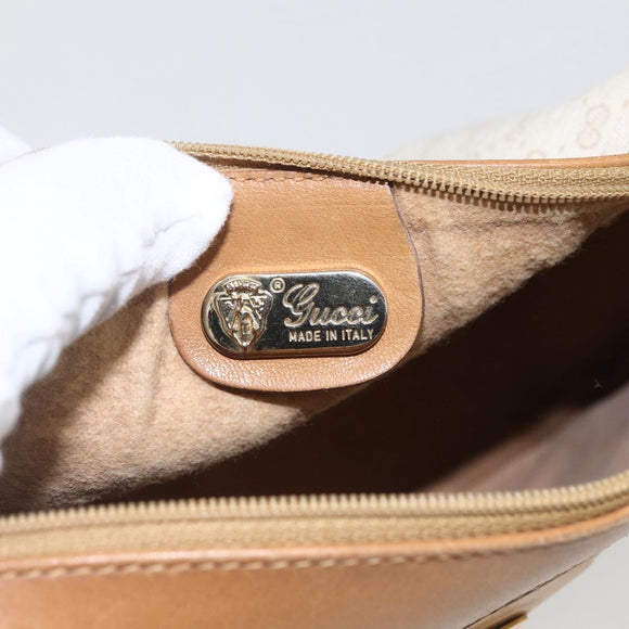 GUCCI Micro GG Canvas Web Sherry Line Clutch Bag White 014 904 0018 Auth BA9347