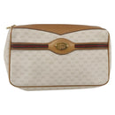GUCCI Micro GG Canvas Web Sherry Line Clutch Bag White 014 904 0018 Auth BA9347-13