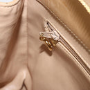 CHANEL V Stitch Hand Bag Leather Beige Gold CC Auth BA9348-19