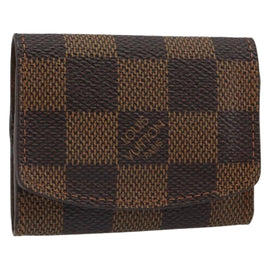 LOUIS VUITTON Damier Ebene Bouton de Manchette Case Cuff Case LV Auth BA9353