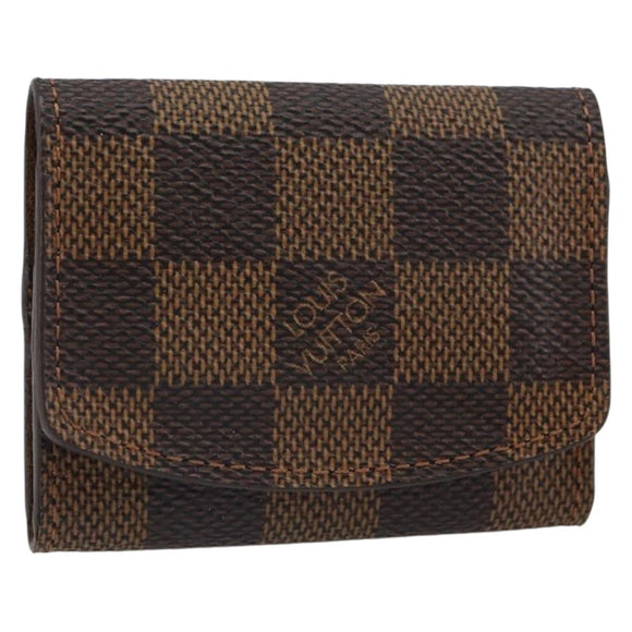 LOUIS VUITTON Damier Ebene Bouton de Manchette Case Cuff Case LV Auth BA9353