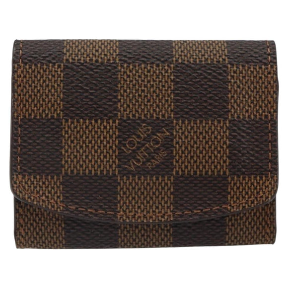 LOUIS VUITTON Damier Ebene Bouton de Manchette Case Cuff Case LV Auth BA9353