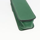 HERMES Accessory Case Pouch Leather Green Auth BA9354-15