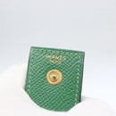 HERMES Accessory Case Pouch Leather Green Auth BA9354-9