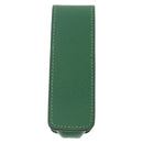 HERMES Accessory Case Pouch Leather Green Auth BA9354-2