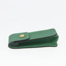 HERMES Accessory Case Pouch Leather Green Auth BA9354-4